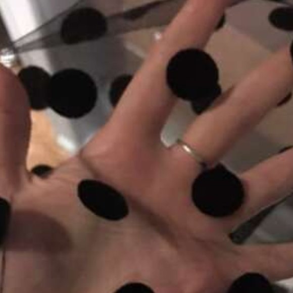 CHIC DOLLZ Polka Dot Mesh Sleeve Top - Picture 9 of 9